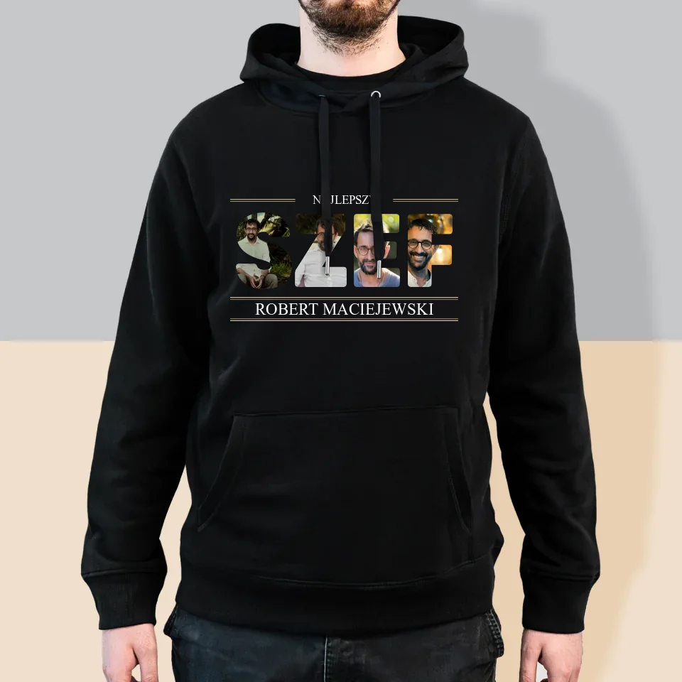 Słowo Ze Zdjęć: Najlepszy Szef 2 - Bluza Męska z Kapturem - Image 5