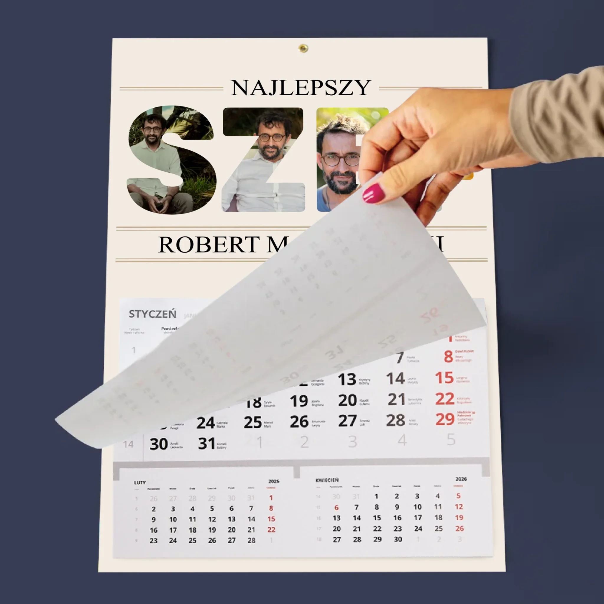 Słowo Ze Zdjęć: Najlepszy Szef 2 - Personalizowany Kalendarz Jednodzielny - Image 3