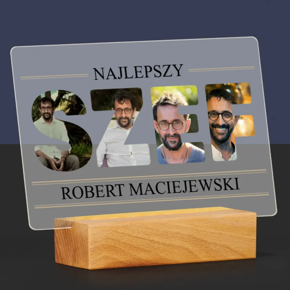 Słowo Ze Zdjęć: Najlepszy Szef 2 - Wydruk Na Szkle Akrylowym - Image 6