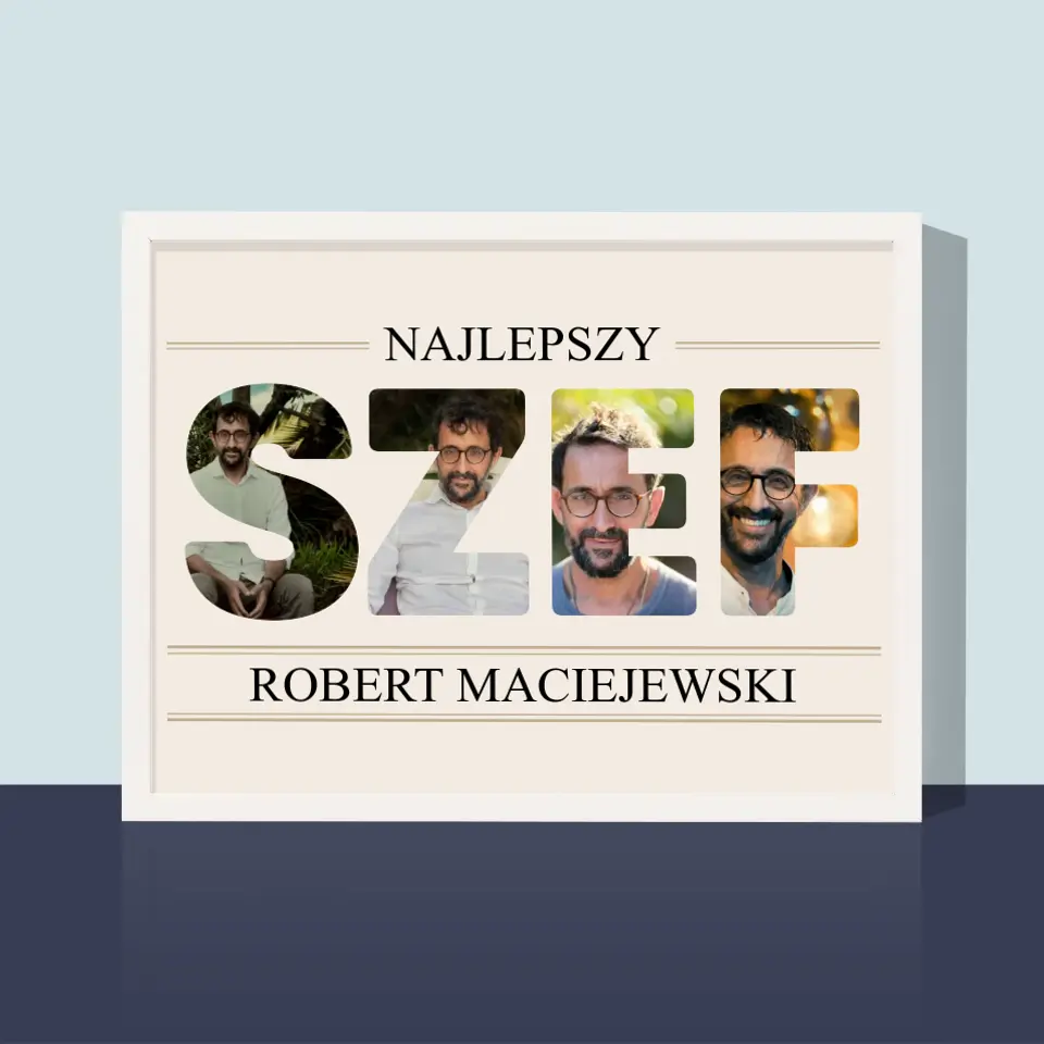 Słowo Ze Zdjęć: Najlepszy Szef 2 - Wydruk Obramowany 30X40 - Image 4