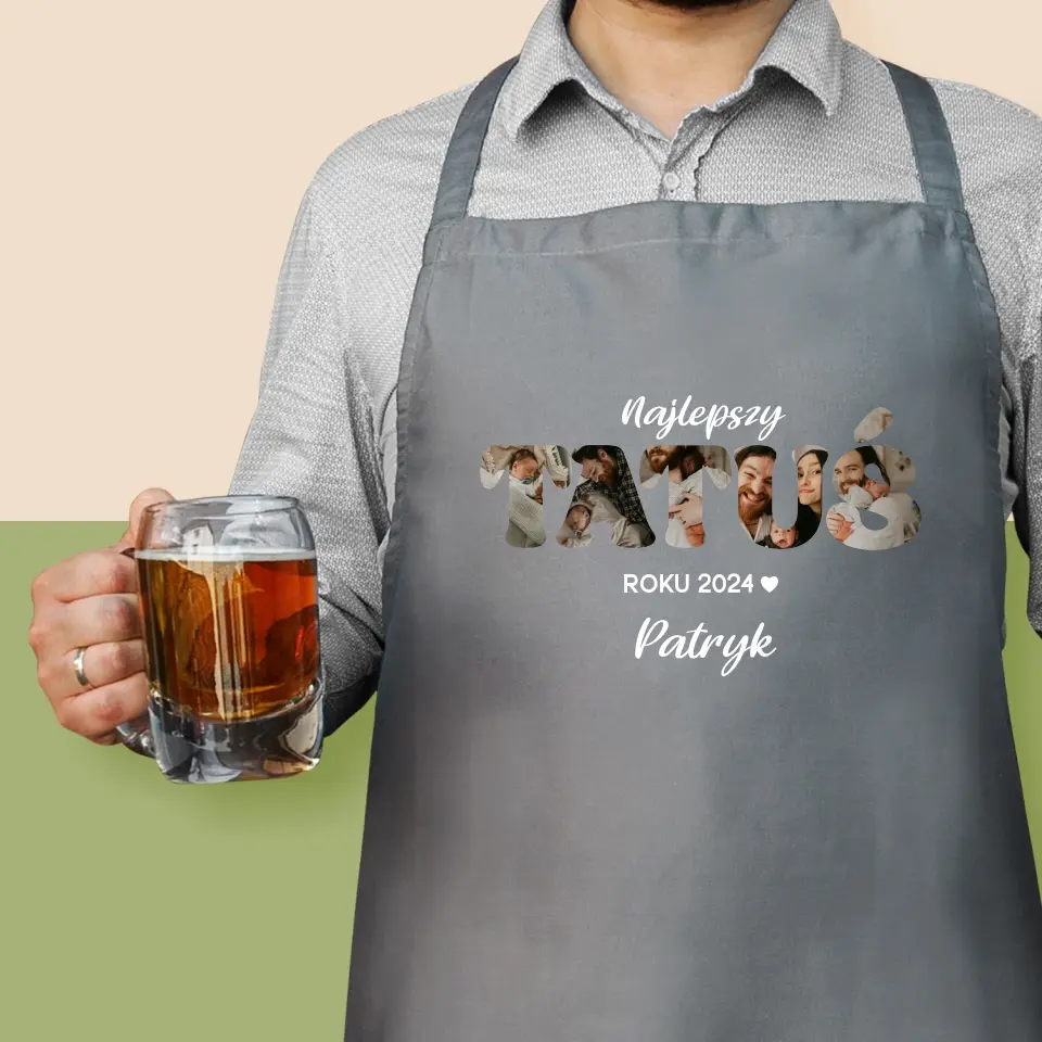 Słowo Ze Zdjęć: Najlepszy Tatuś Roku - Fartuch z Nadrukiem - Image 2