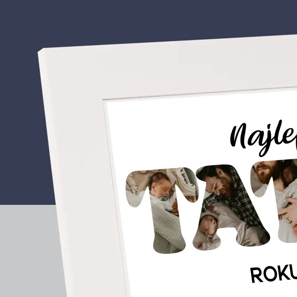 Słowo Ze Zdjęć: Najlepszy Tatuś Roku - Ramka Na Zdjęcie - Image 4