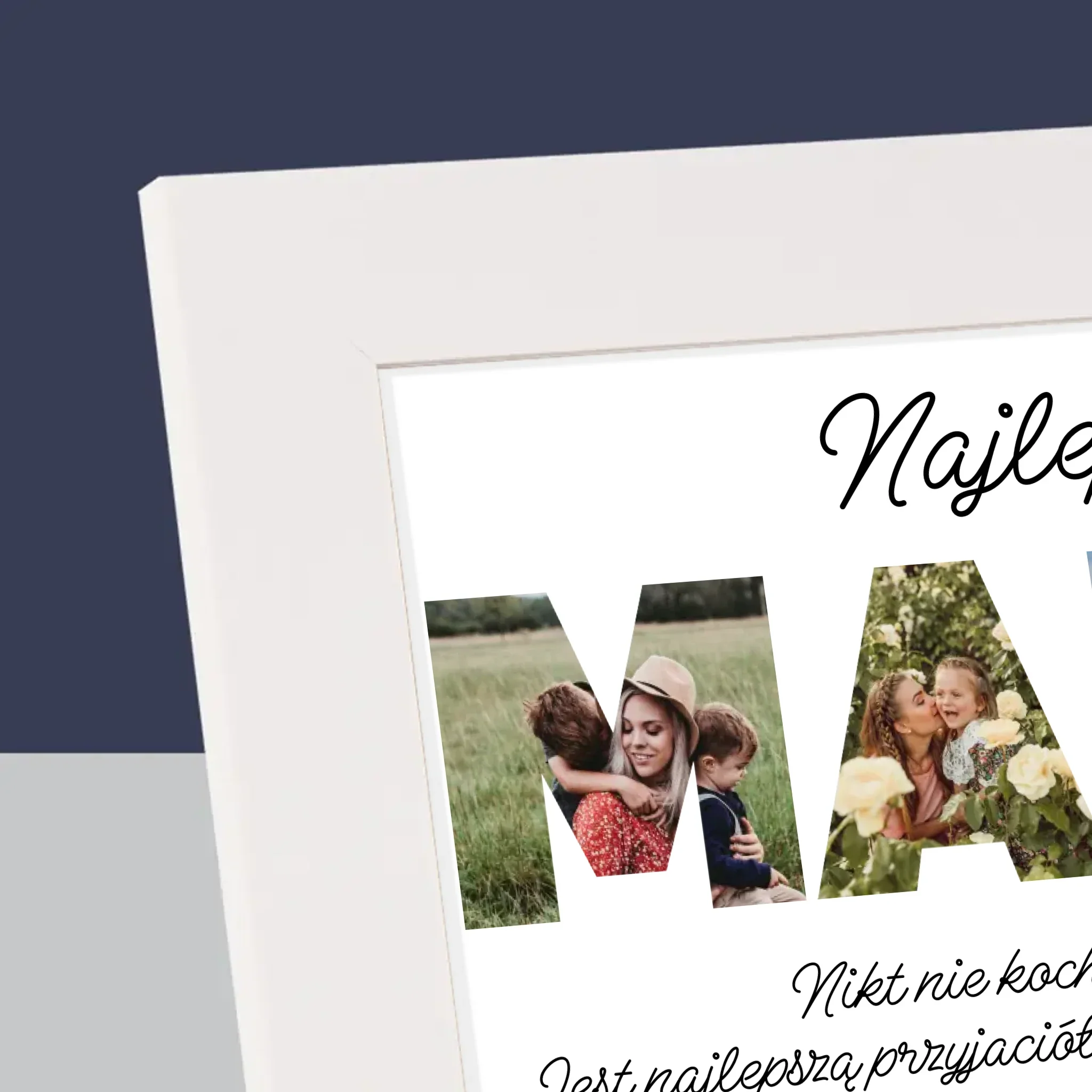 Słowo Ze Zdjęć: Najwspanialsza Mama Na Świecie - Ramka Na Zdjęcie - Image 4