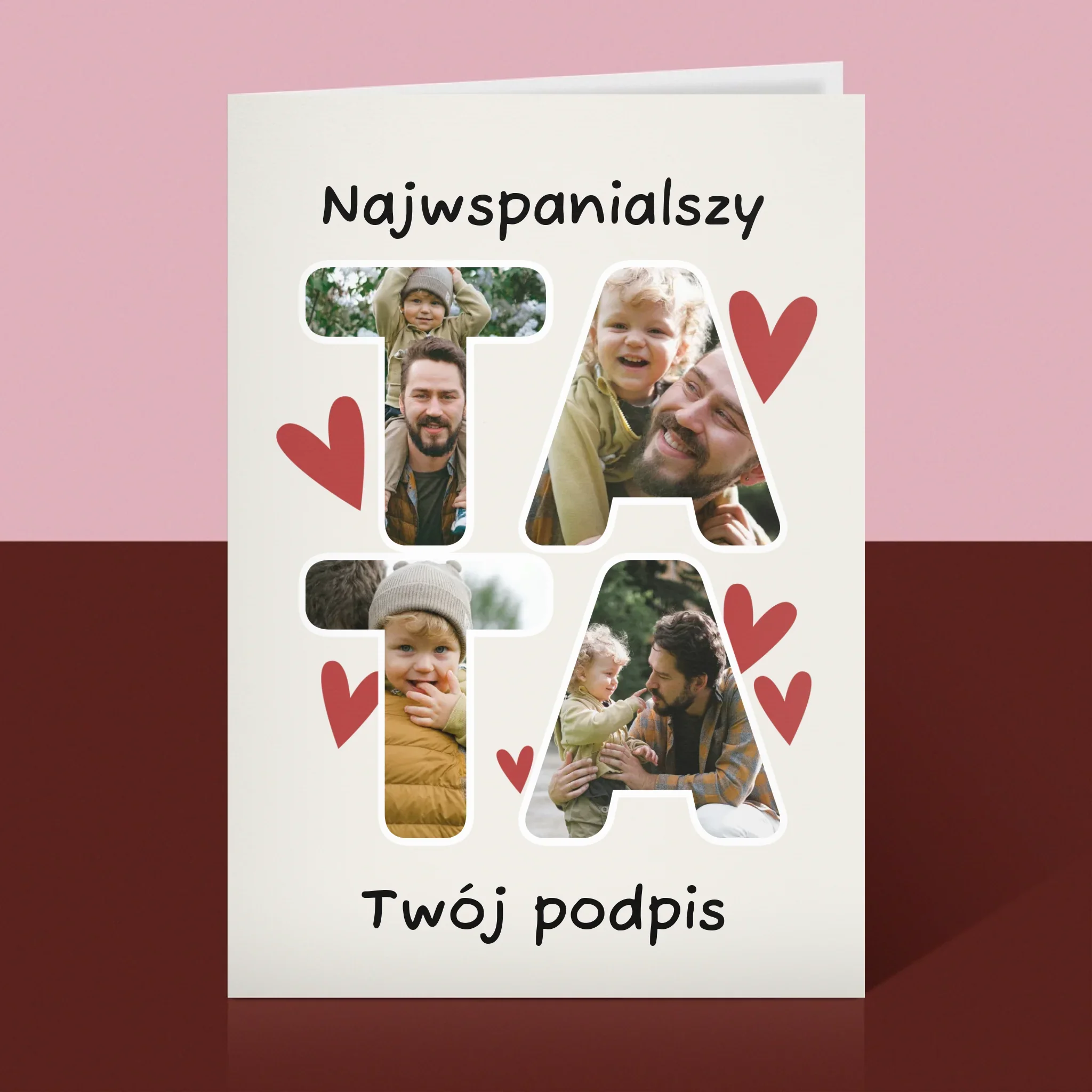 Słowo Ze Zdjęć: Najwspanialszy Tatuś - Kartka z Życzeniami