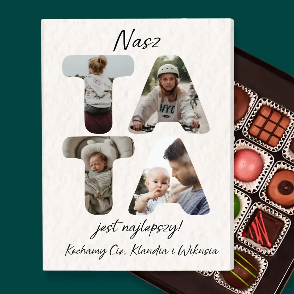 Słowo Ze Zdjęć: Nasz Tata Jest Najlepszy - Personalizowane Praliny - Image 2