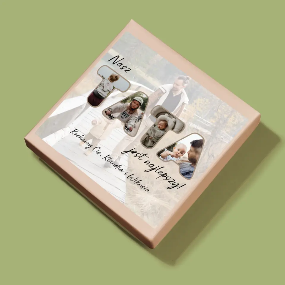 Słowo Ze Zdjęć: Nasz Tata Jest Najlepszy - Personalizowane Puzzle - Image 5