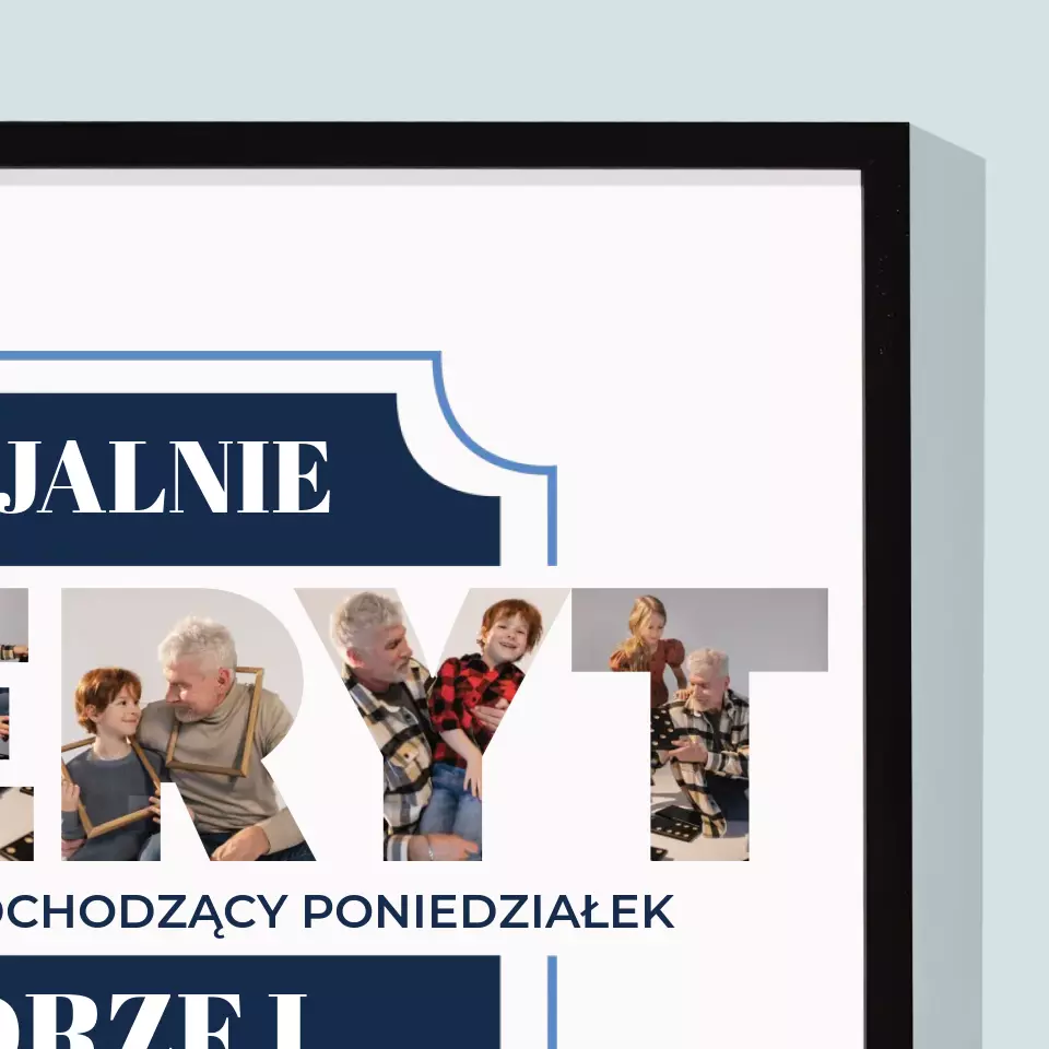 Słowo Ze Zdjęć: Oficjalnie Emeryt - Wydruk Obramowany 30X40 - Image 2