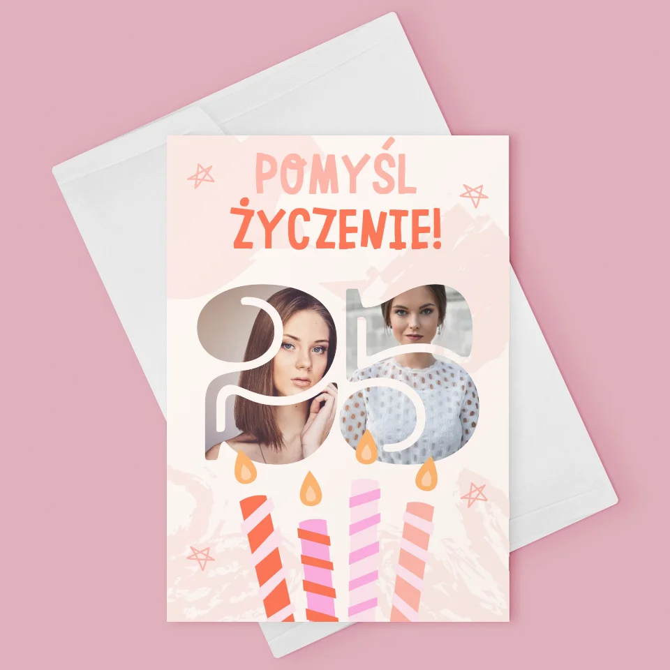 Słowo ze Zdjęć: Pomyśl Życzenie - Kartka z Życzeniami - Image 3