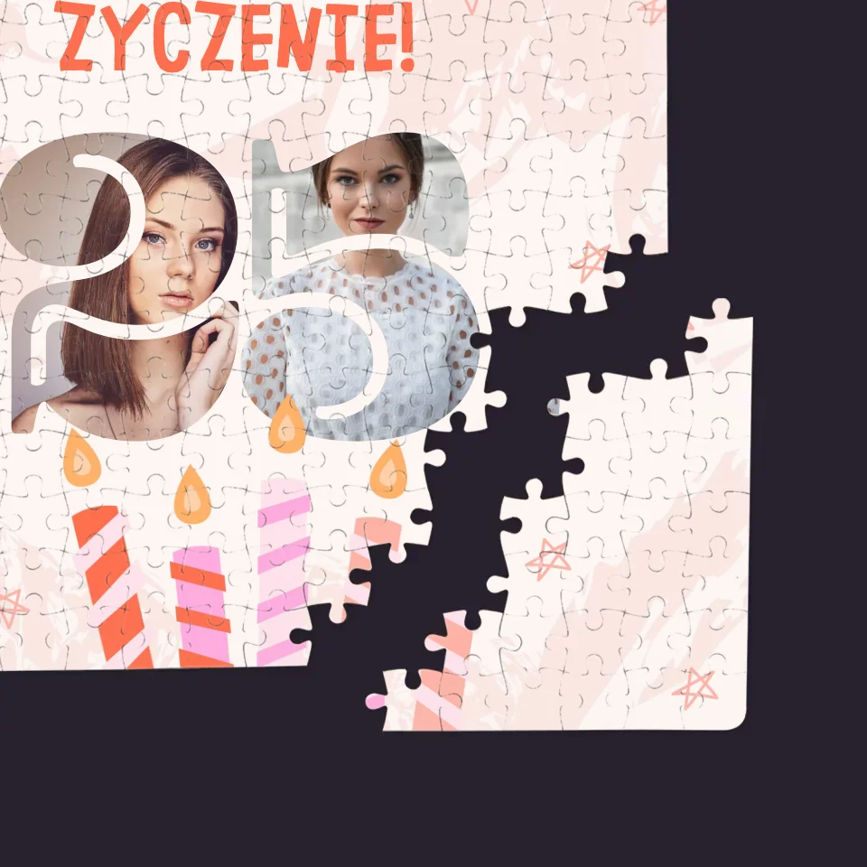 Słowo ze Zdjęć: Pomyśl Życzenie - Personalizowane Puzzle - Image 2