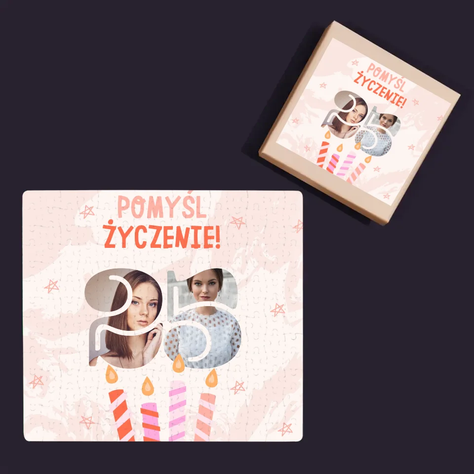 Słowo ze Zdjęć: Pomyśl Życzenie - Personalizowane Puzzle - Image 4