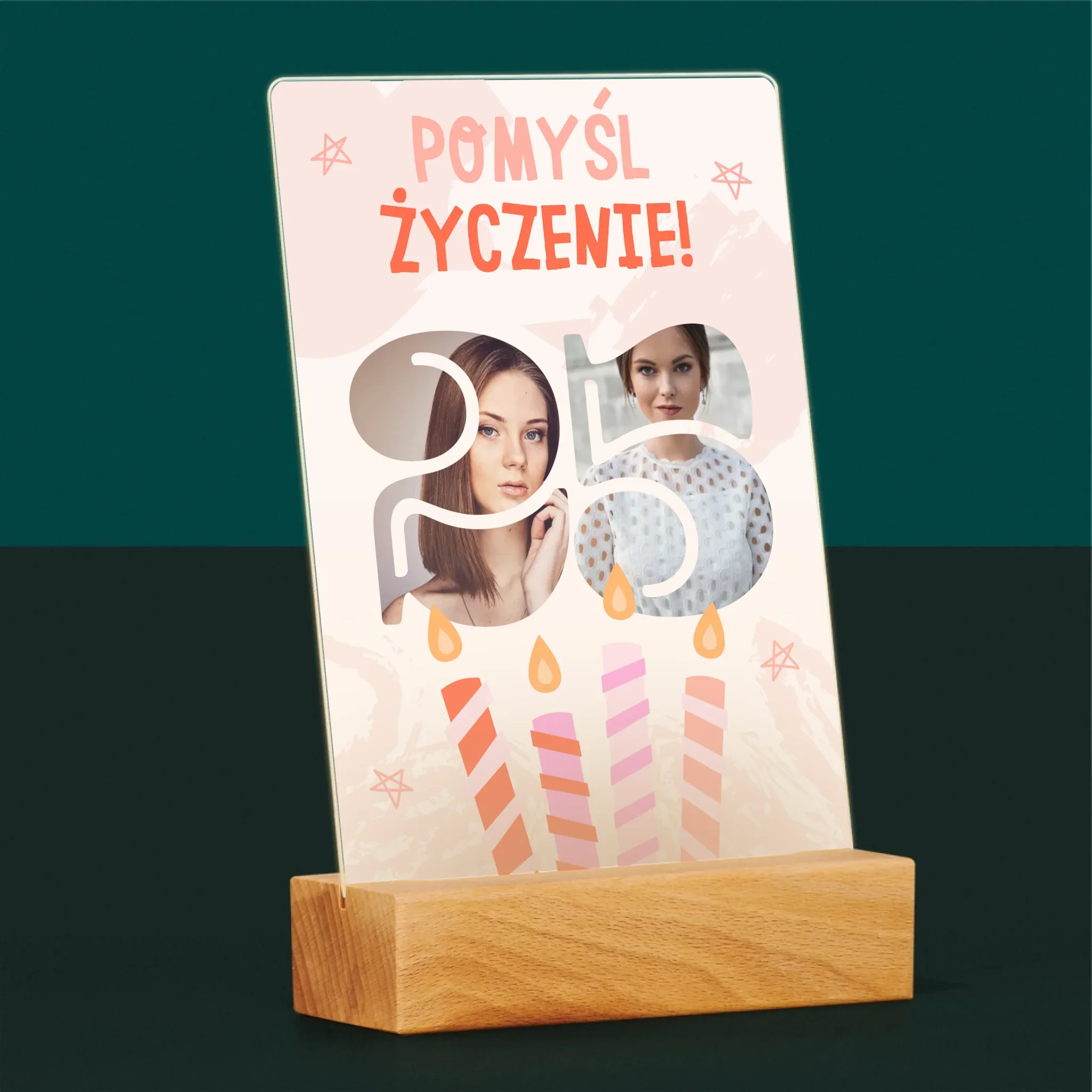 Słowo ze Zdjęć: Pomyśl Życzenie - Wydruk Na Szkle Akrylowym - Image 5