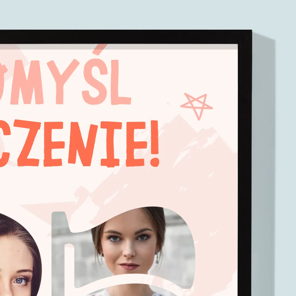 Słowo ze Zdjęć: Pomyśl Życzenie - Wydruk Obramowany 30X40 - Image 2
