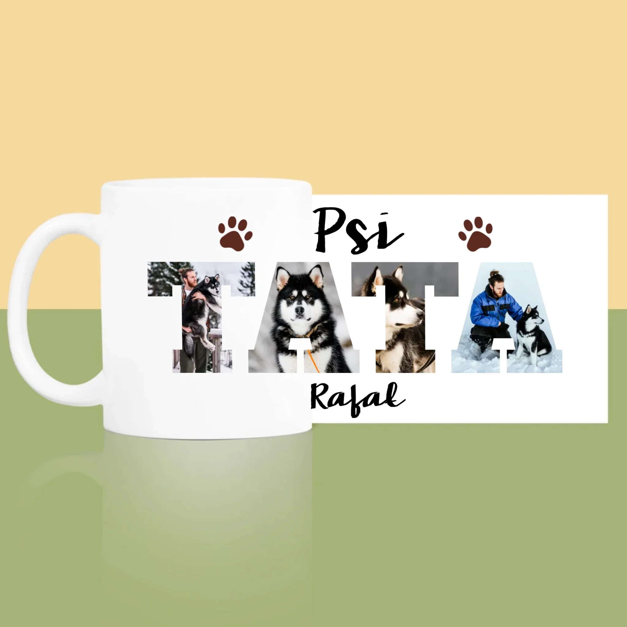 Słowo Ze Zdjęć: Psi Tata - Kubek z Nadrukiem - Image 4