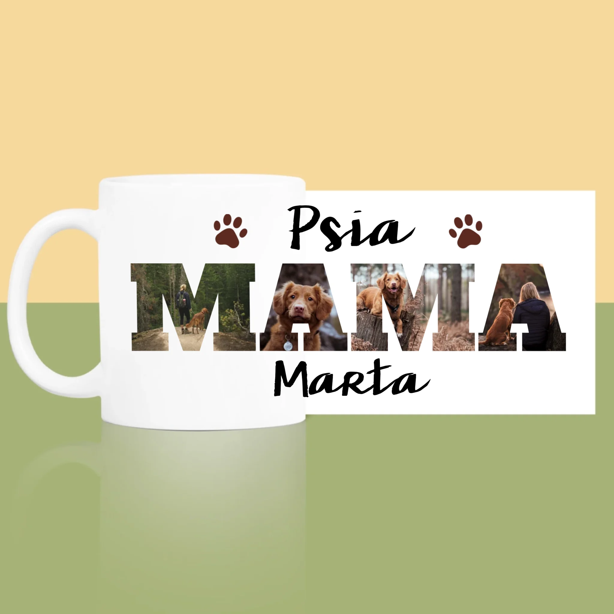 Słowo Ze Zdjęć: Psia Mama z Twoich Zdjęć - Kubek z Nadrukiem - Image 4