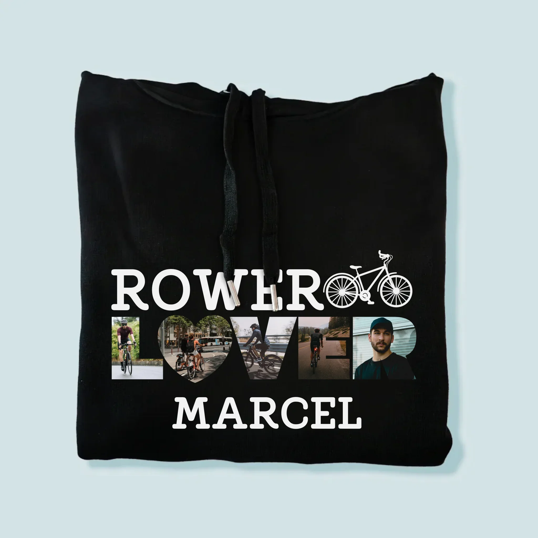 Słowo Ze Zdjęć: Rower Lover - Bluza Męska z Kapturem - Image 4