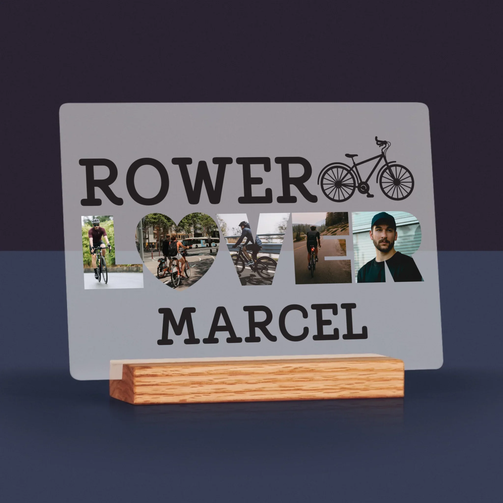 Słowo Ze Zdjęć: Rower Lover - Wydruk Na Szkle Akrylowym