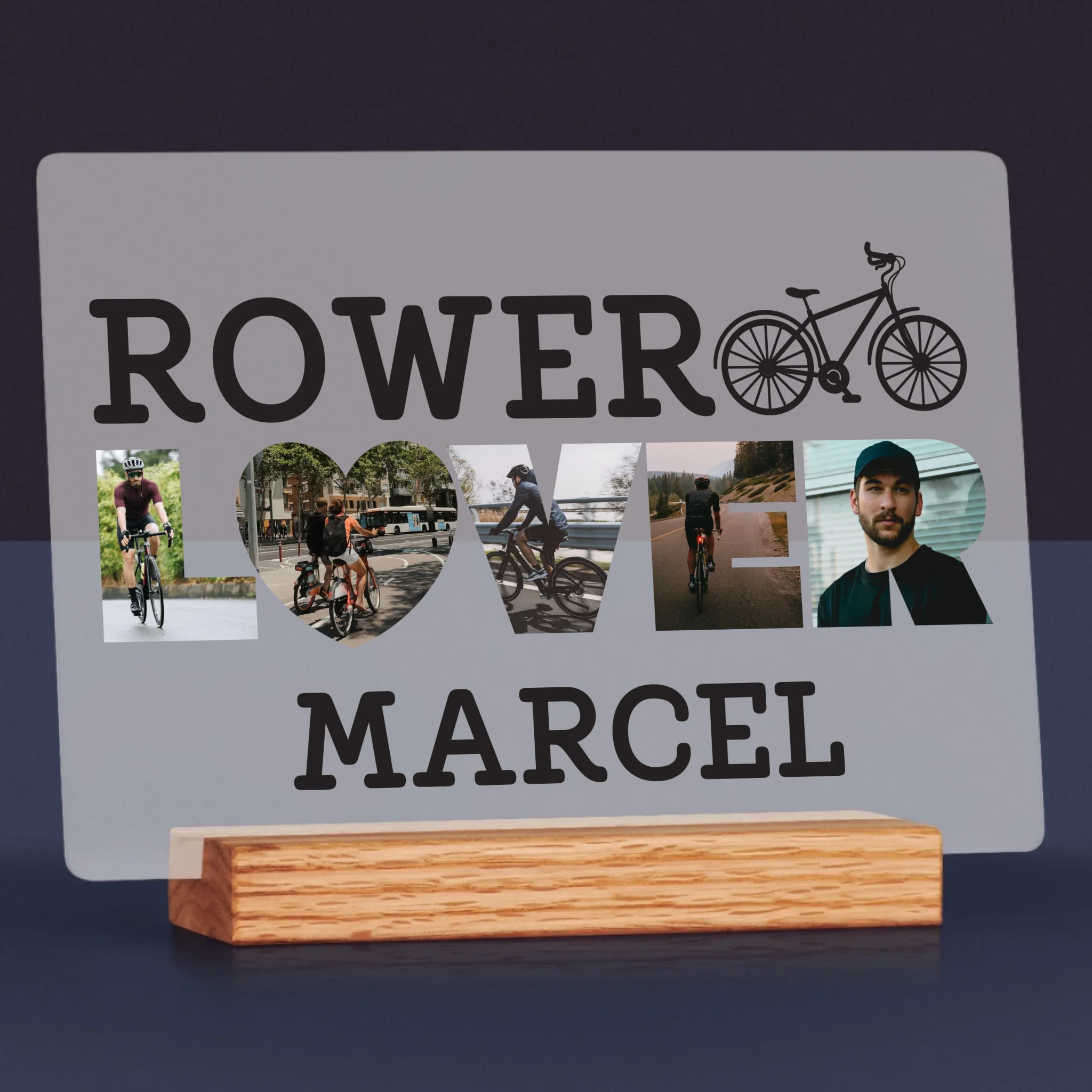 Słowo Ze Zdjęć: Rower Lover - Wydruk Na Szkle Akrylowym - Image 2