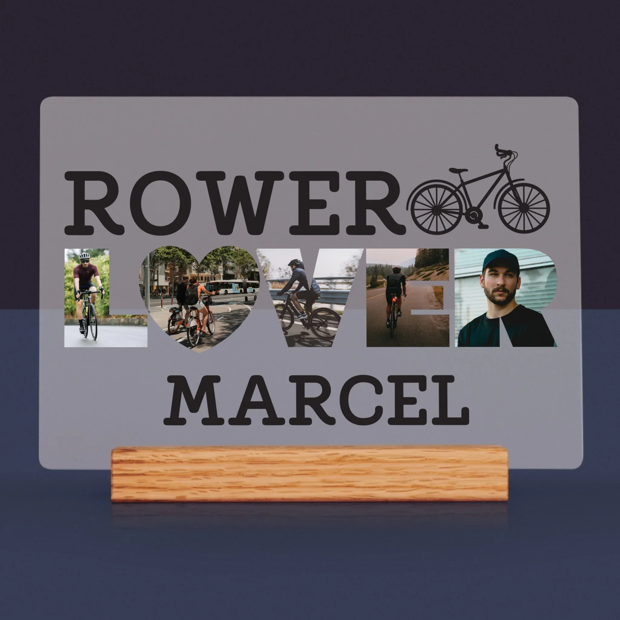 Słowo Ze Zdjęć: Rower Lover - Wydruk Na Szkle Akrylowym - Image 3