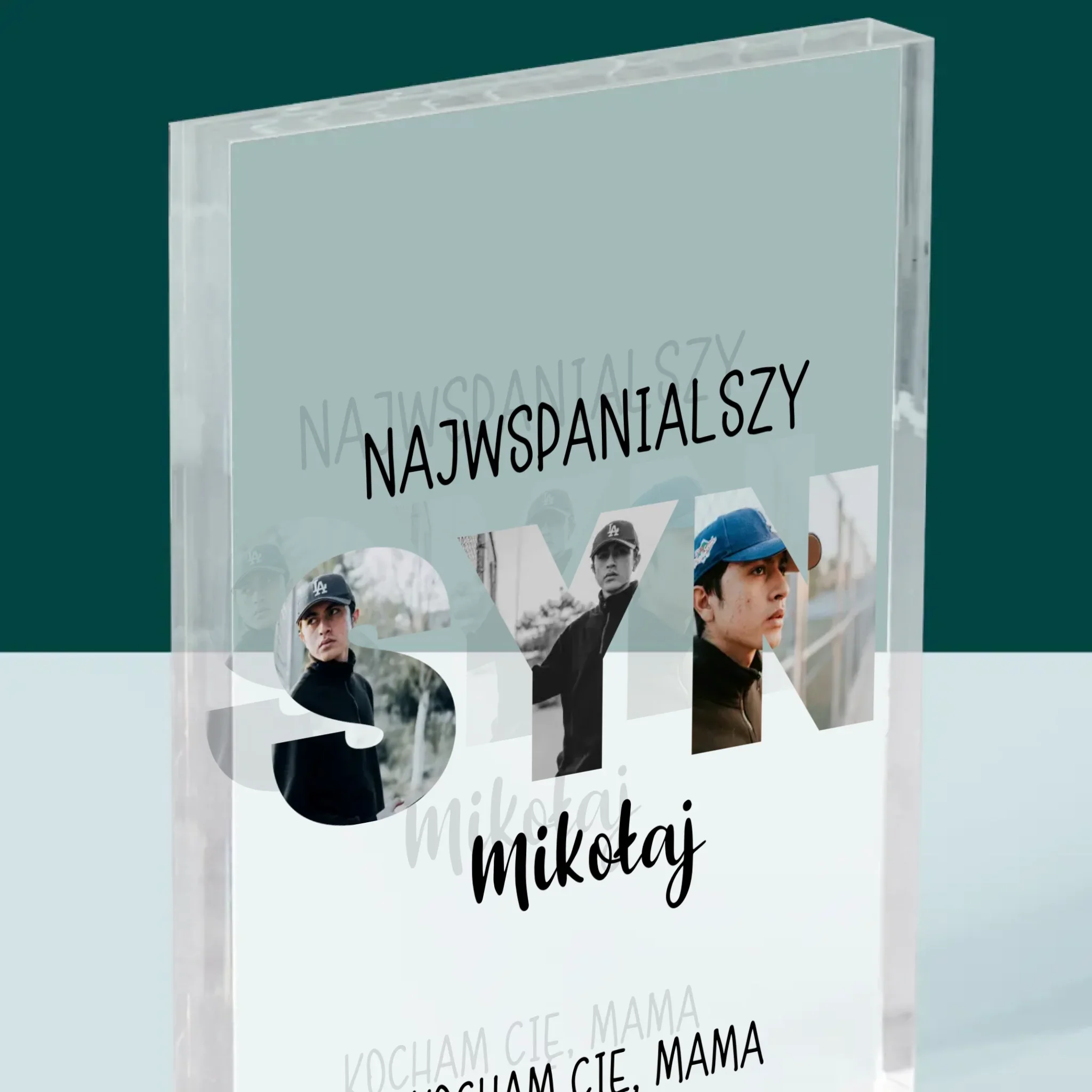 Słowo Ze Zdjęć: Syn - Blok Akrylowy z Nadrukiem - Image 2