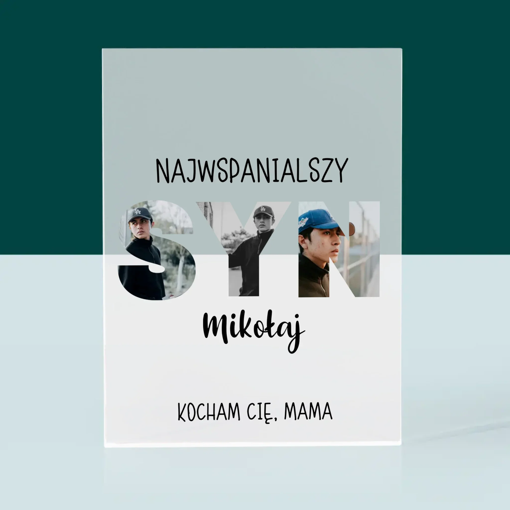 Słowo Ze Zdjęć: Syn - Blok Akrylowy z Nadrukiem - Image 3