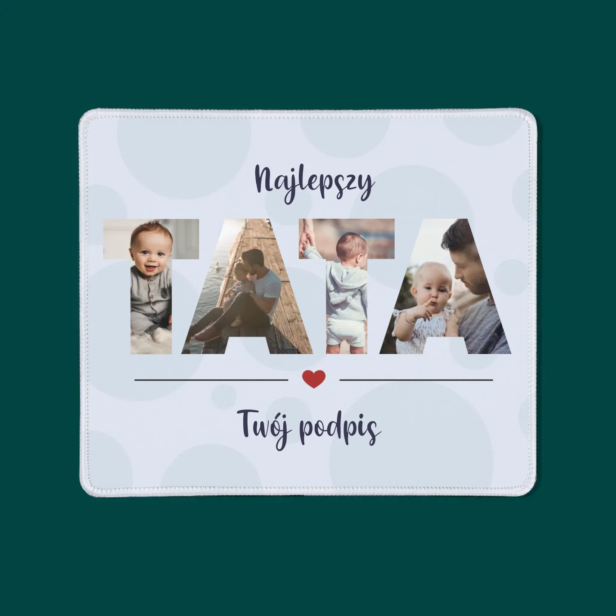 Słowo Ze Zdjęć: Tata - Podkładka Pod Myszkę - Image 3