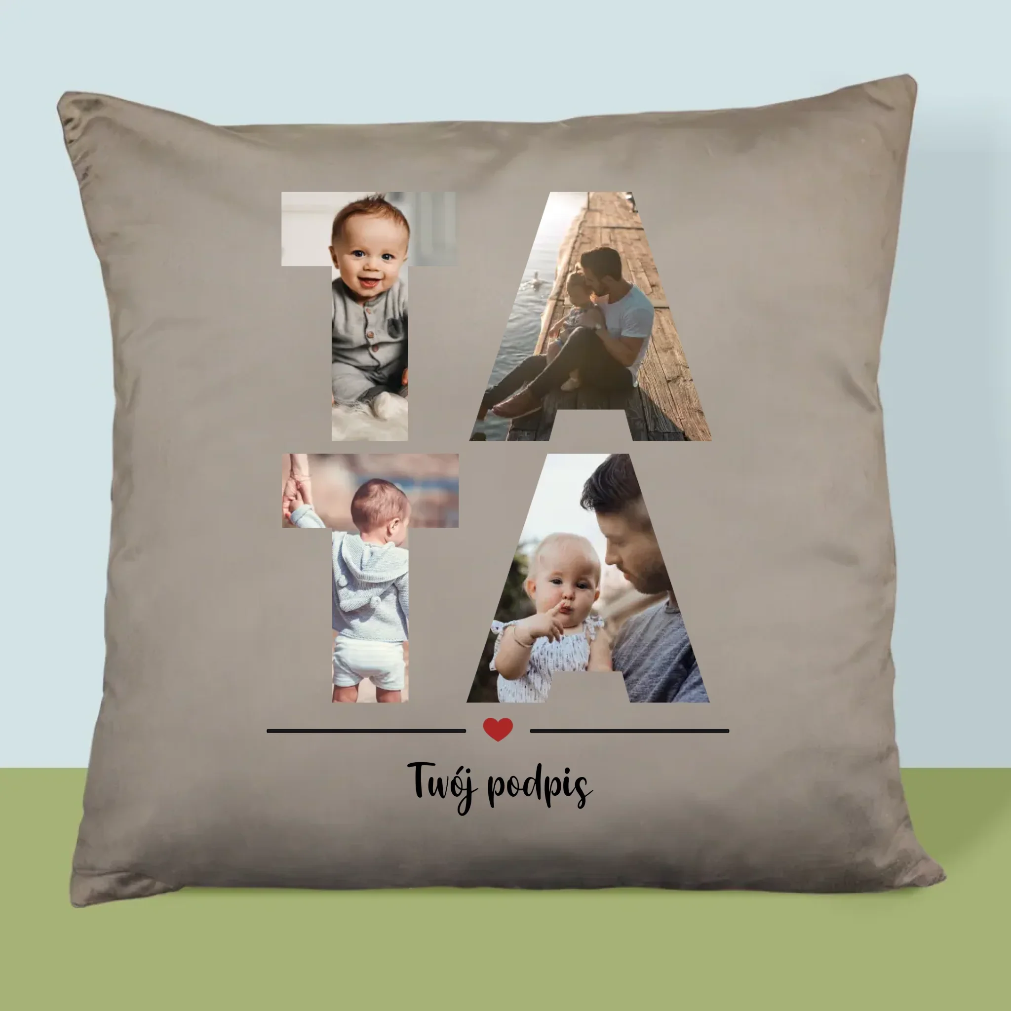 Słowo Ze Zdjęć: Tata - Poduszka z Nadrukiem - Image 3