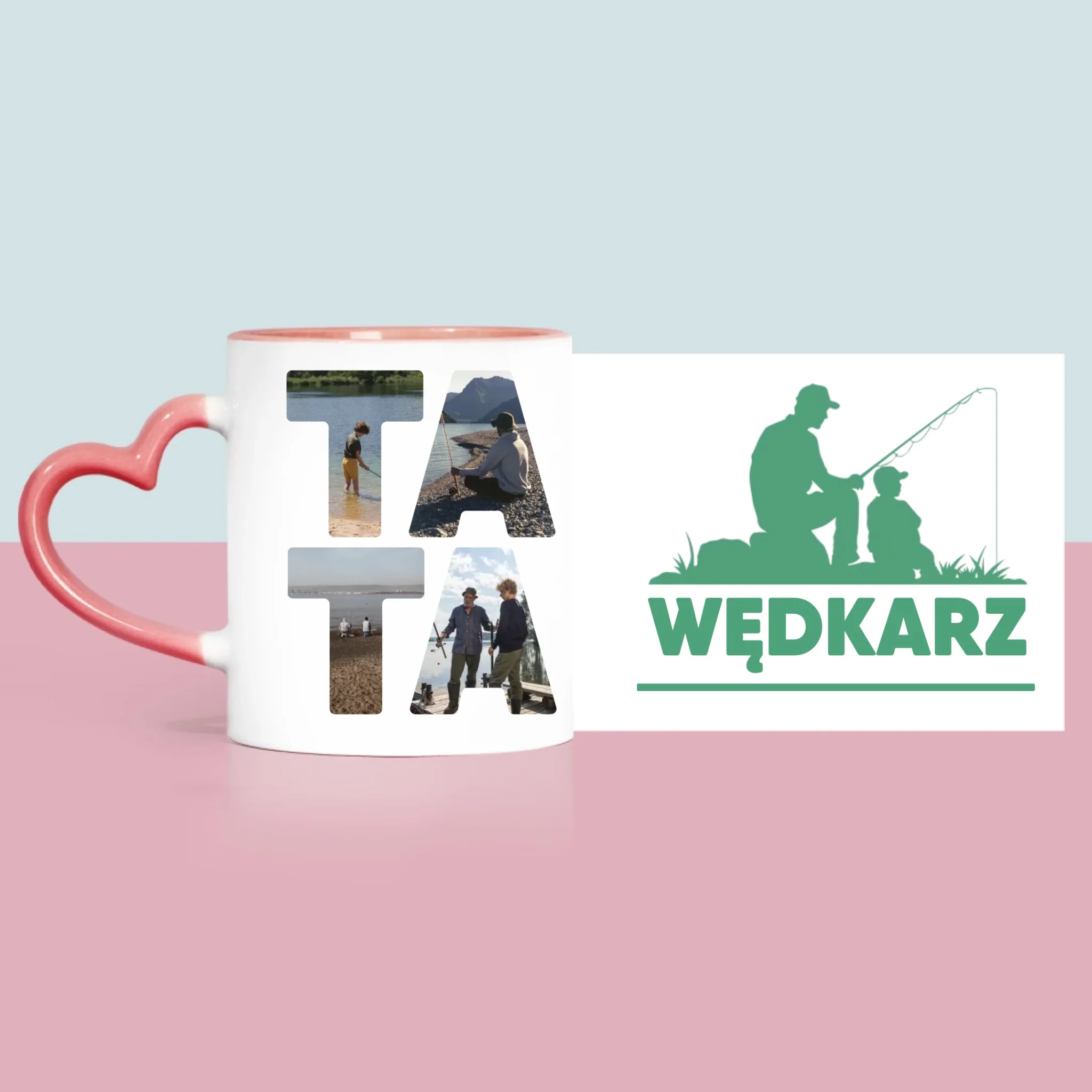 Słowo Ze Zdjęć: Tata Wędkarz - Kubek z Nadrukiem - Image 6