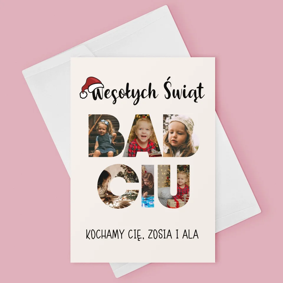 Słowo Ze Zdjęć: Wesołych Świąt Babciu - Kartka Z Życzeniami - Image 3