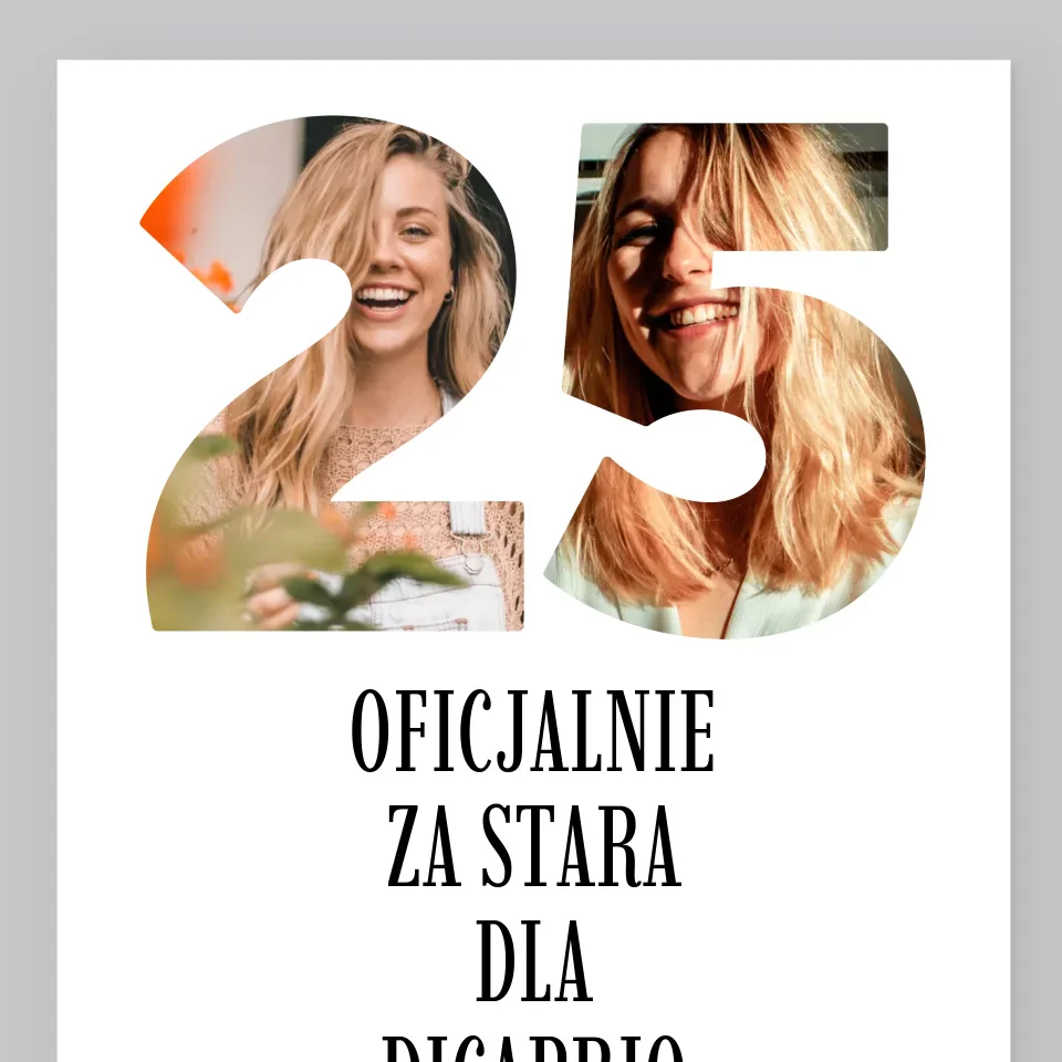 Słowo ze Zdjęć: Za Stara Dla Dicaprio - Wydruk Obramowany - Image 2