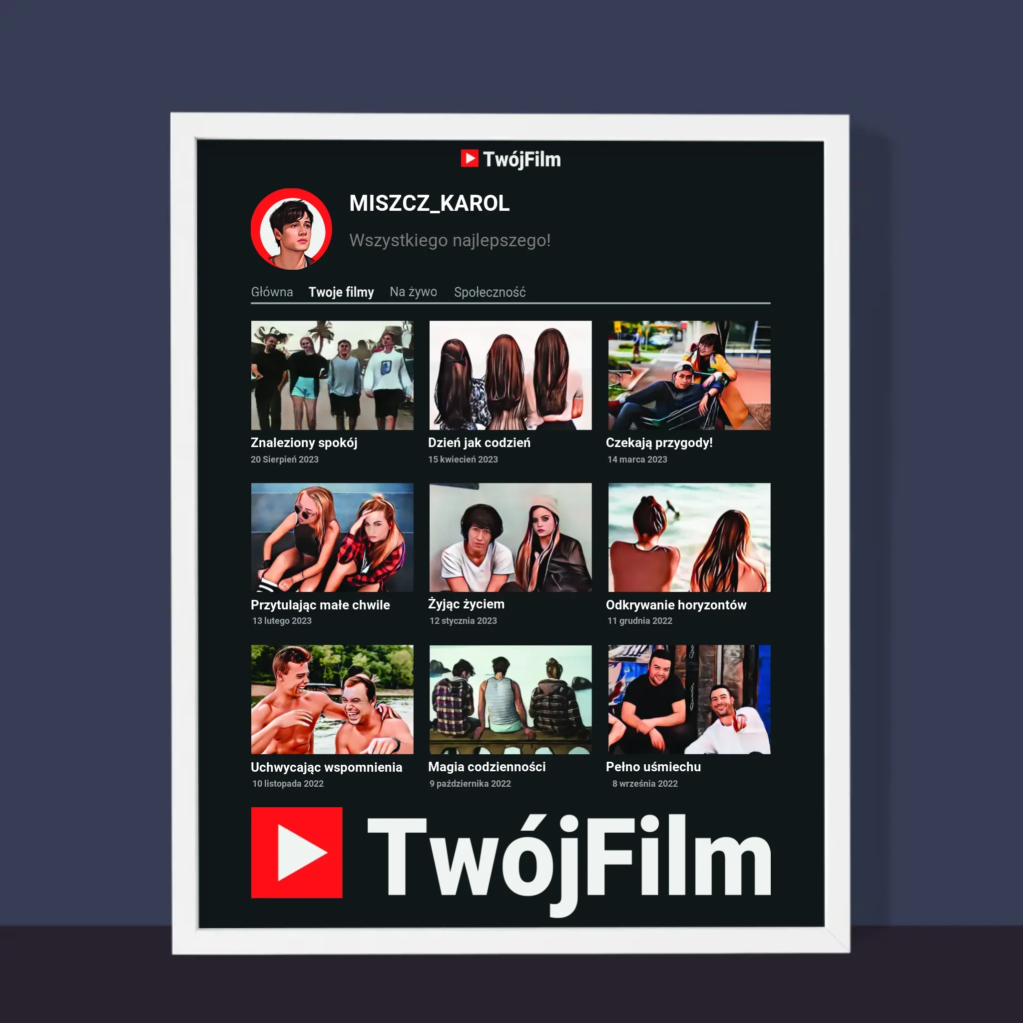 Fotokolaż: Twój Film - Wydruk Obramowany - Image 10