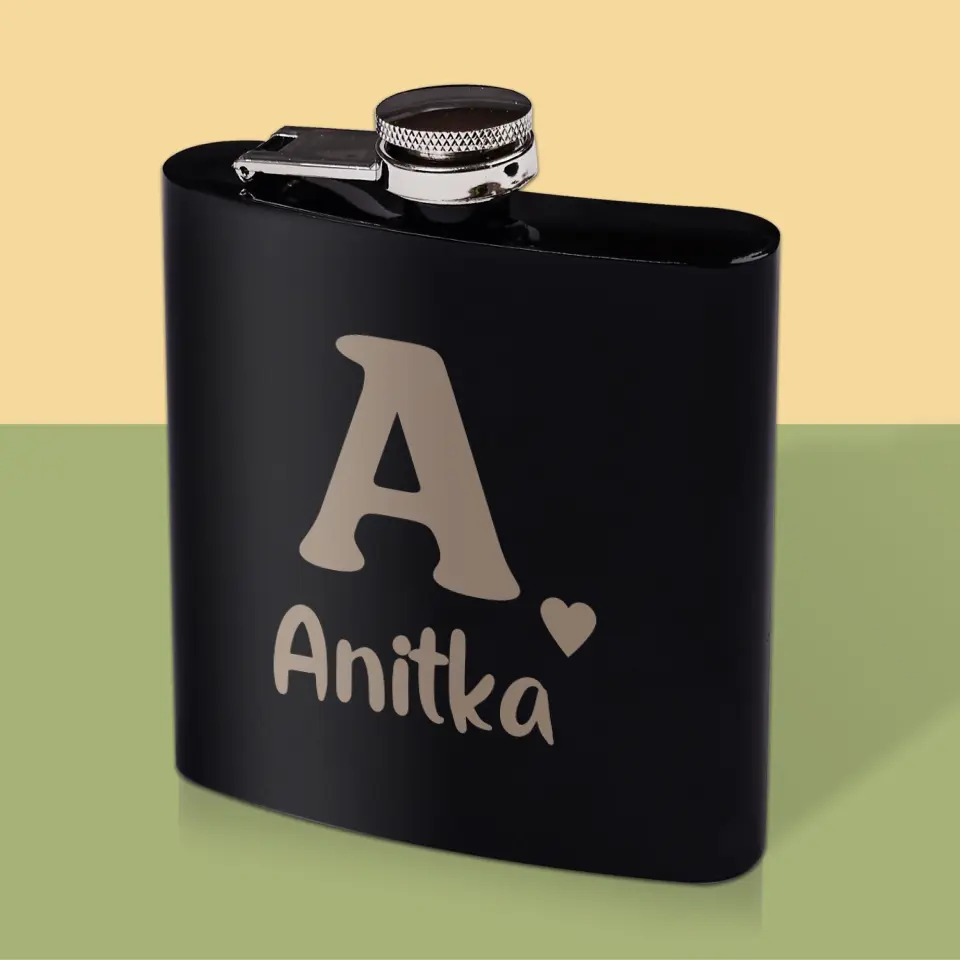 Monogram: Twój Inicjał z Imieniem - Personalizowana Piersiówka - Image 3