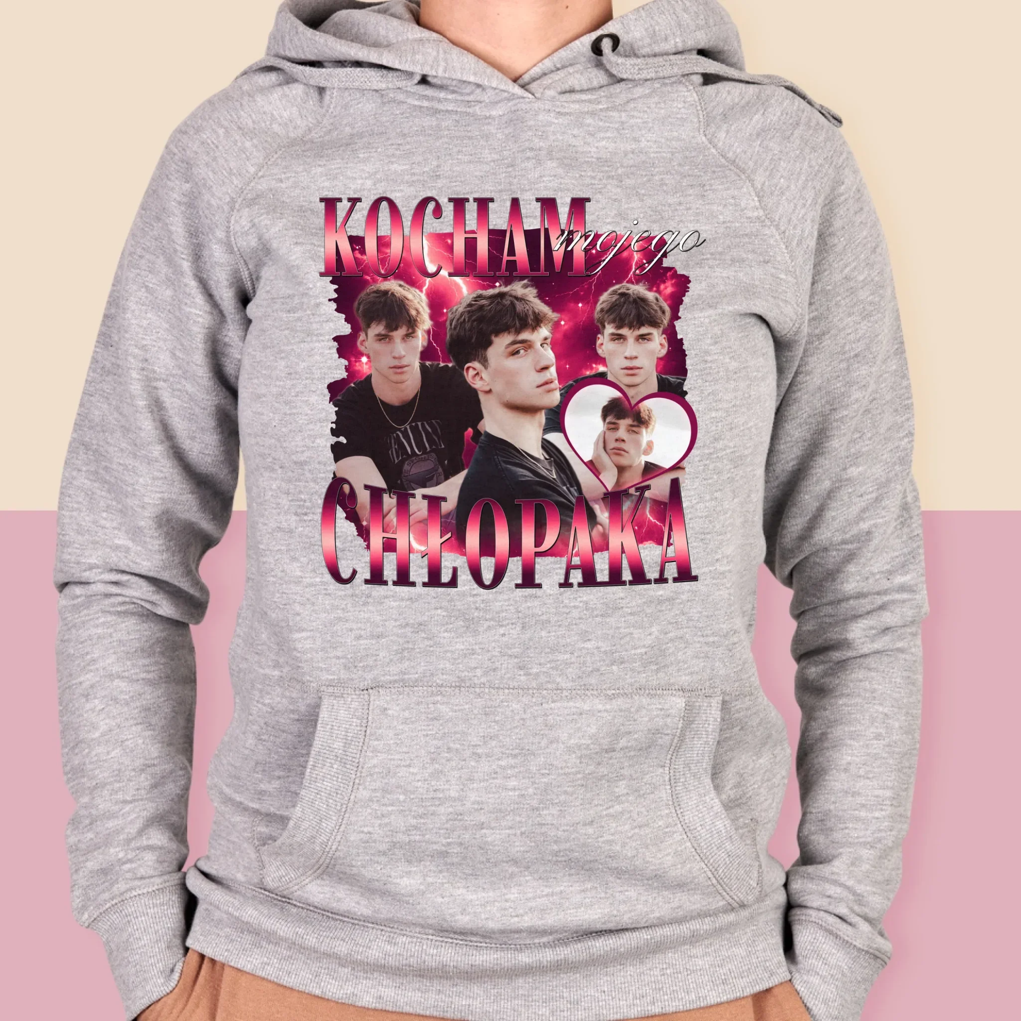 Twoja Postać: Bootleg Miłosny Dla Niej - Bluza Damska z Kapturem - Image 4