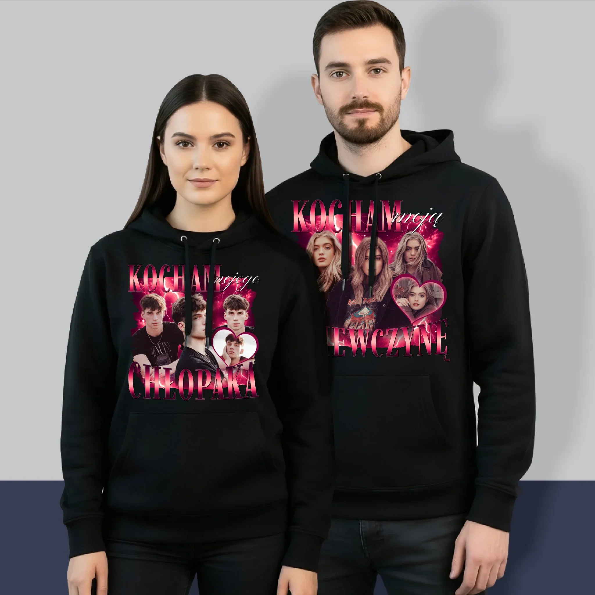 Twoja Postać: Bootleg Miłosny Dla Pary - Bluzy Dla Par
