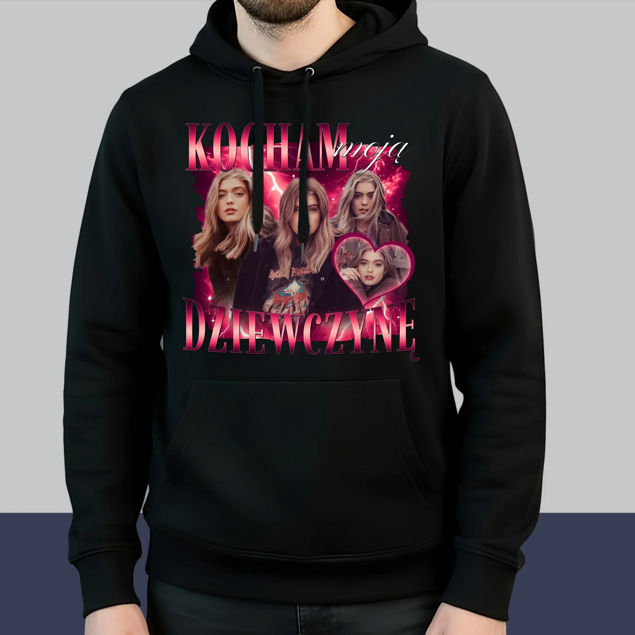 Twoja Postać: Bootleg Miłosny Dla Pary - Bluzy Dla Par - Image 4
