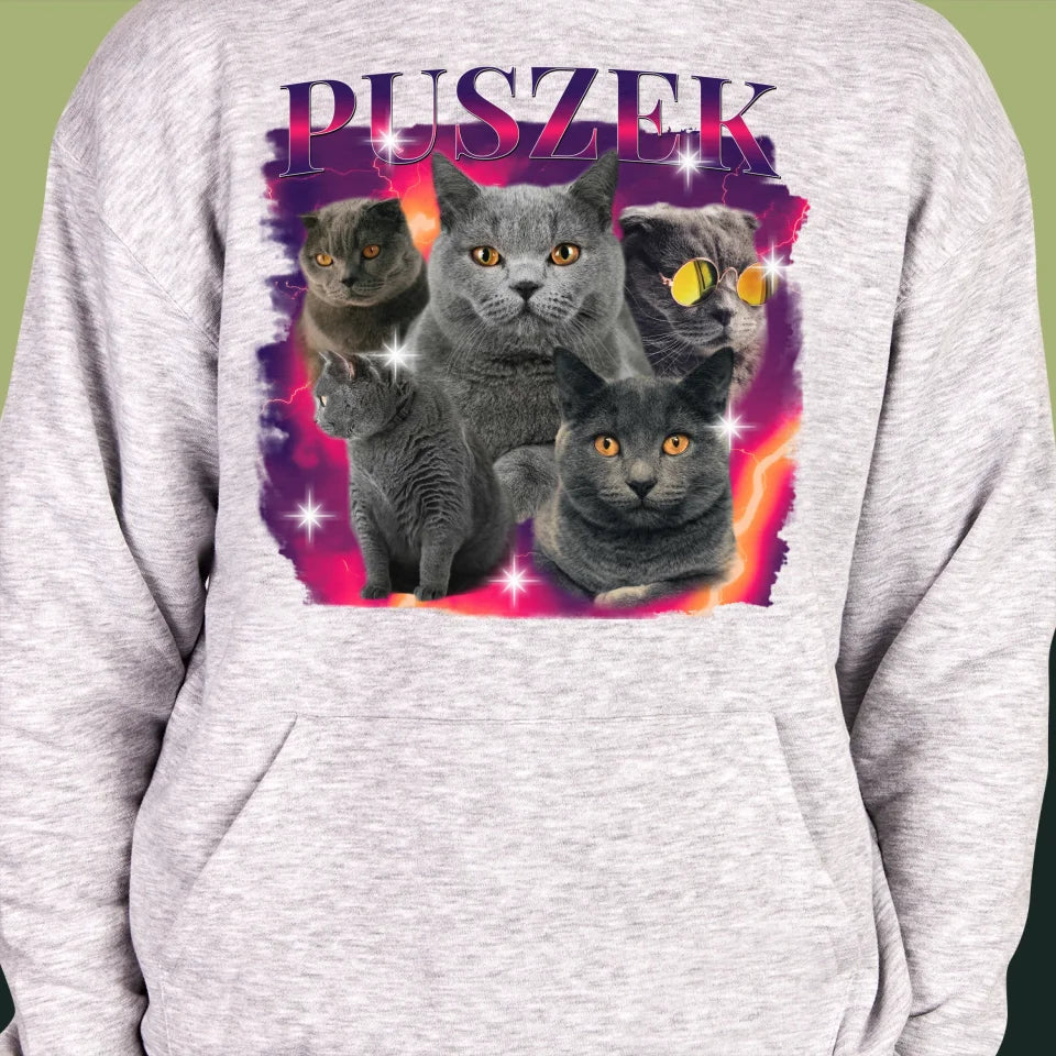 Twoja Postać: Bootleg Z Twoim Kotem - Bluza Męska Z Kapturem - Image 6