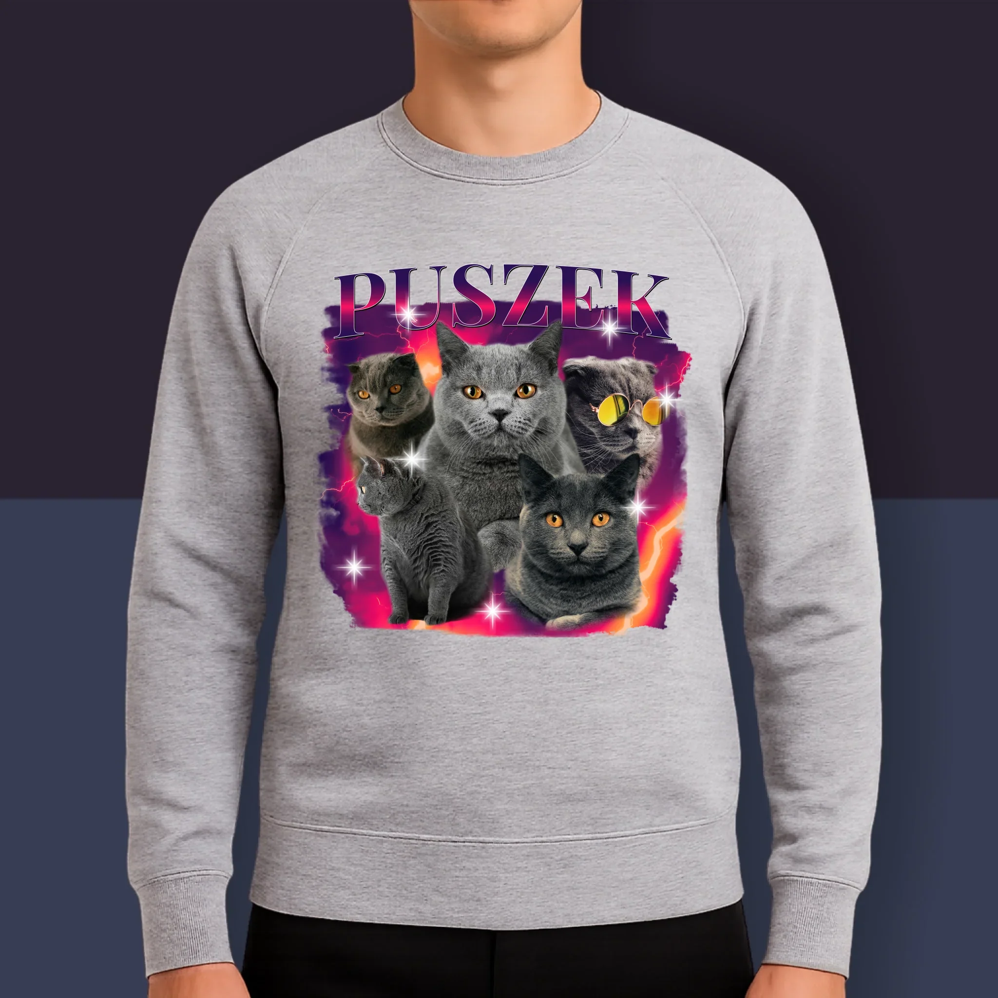 Twoja Postać: Bootleg Z Twoim Kotem - Bluza Męska Z Kapturem - Image 9