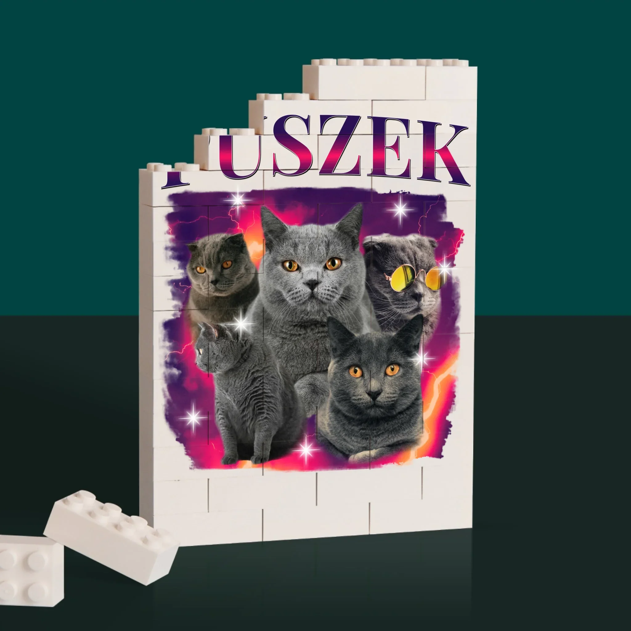 Twoja Postać: Bootleg z Twoim Kotem - Klocki LEGO z Nadrukiem - Image 2