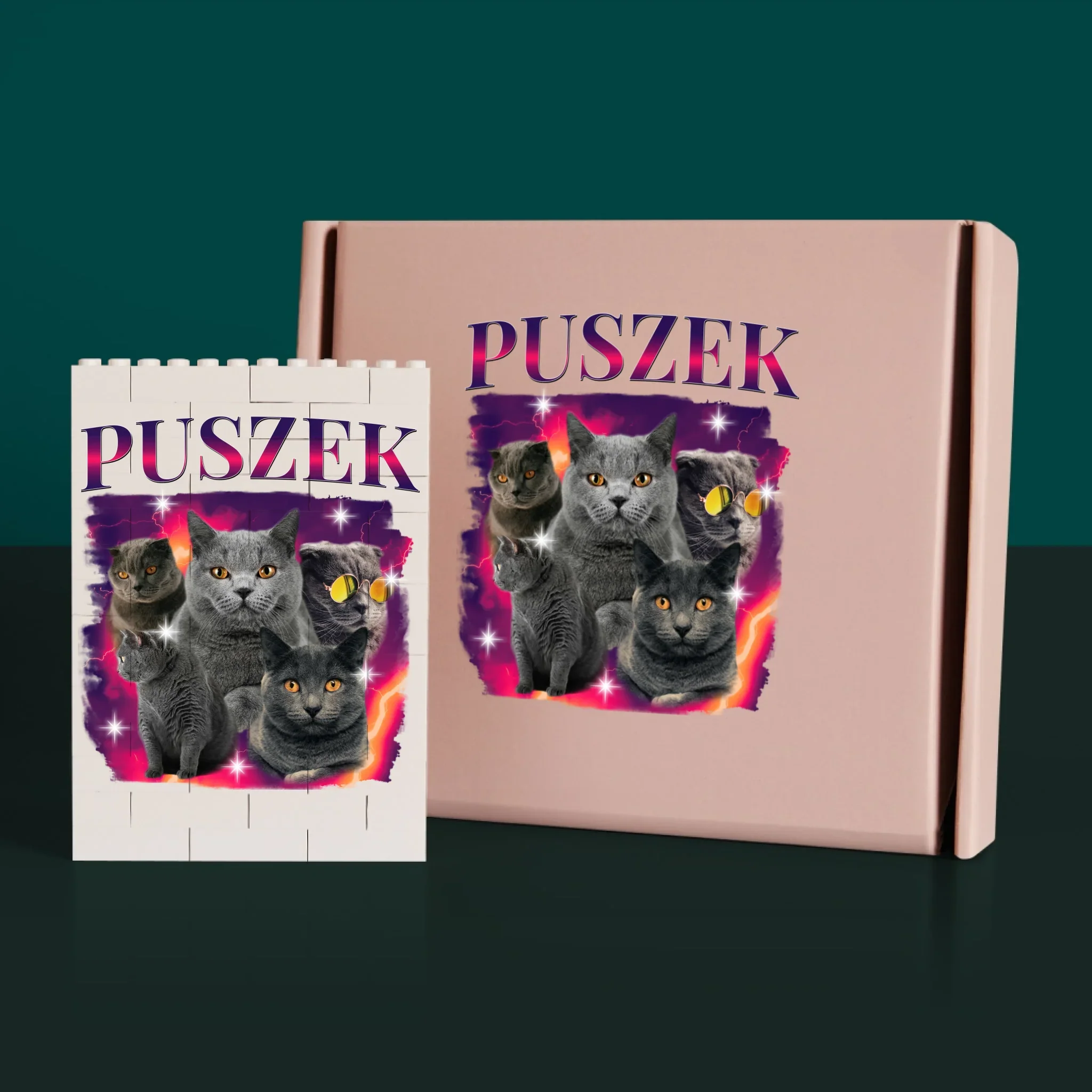 Twoja Postać: Bootleg z Twoim Kotem - Klocki LEGO z Nadrukiem - Image 4