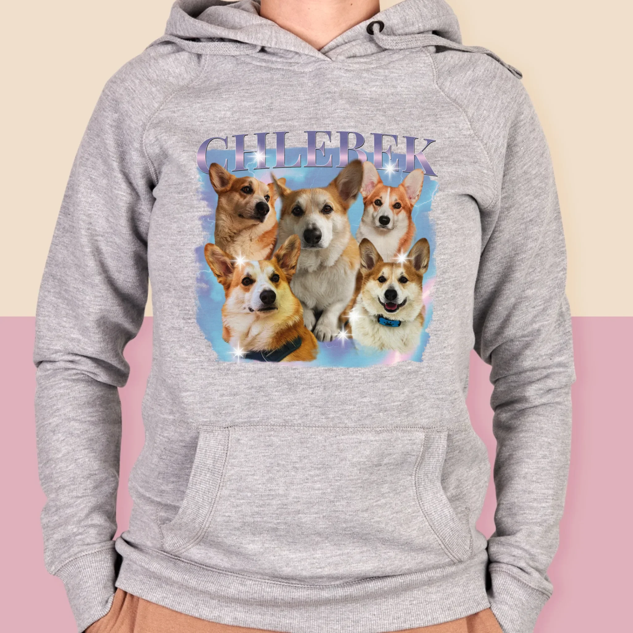 Twoja Postać: Bootleg z Twoim Psem - Bluza Damska z Kapturem - Image 4