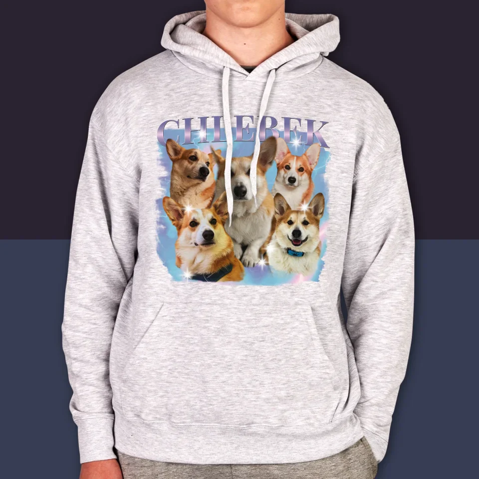 Twoja Postać: Bootleg Z Twoim Psem - Bluza Męska Z Kapturem - Image 8
