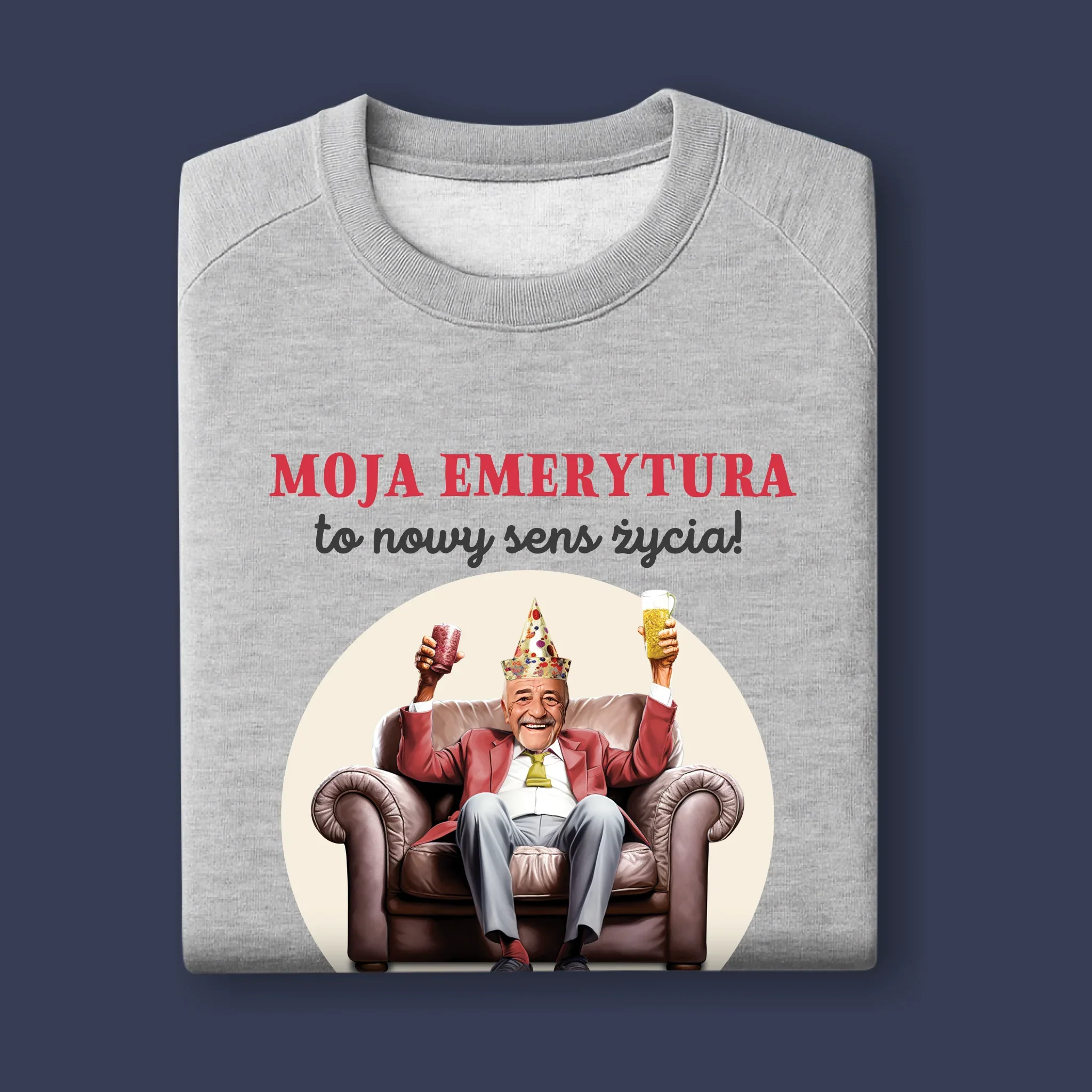 Twoja Postać: Emerytura To Sens Życia - Bluza Męska z Kapturem - Image 11