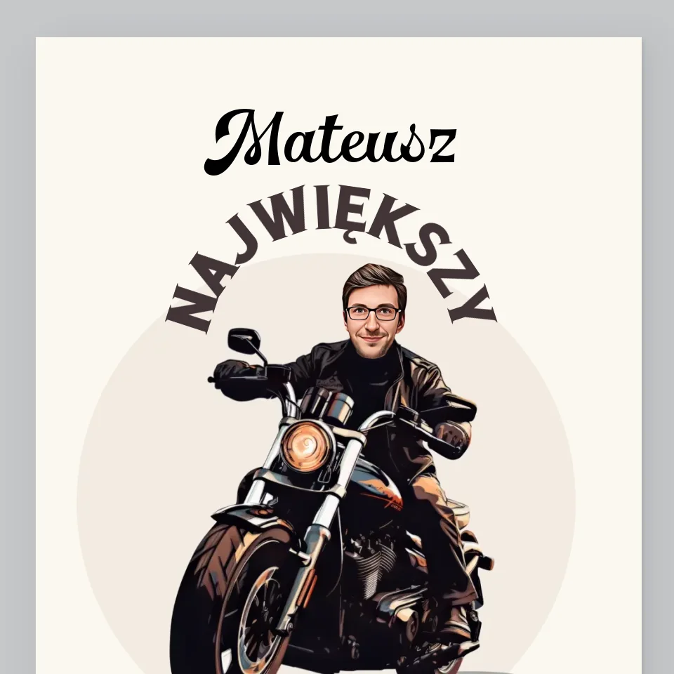 Twoja Postać: Fan Motocykli - Wydruk Obramowany - Image 2
