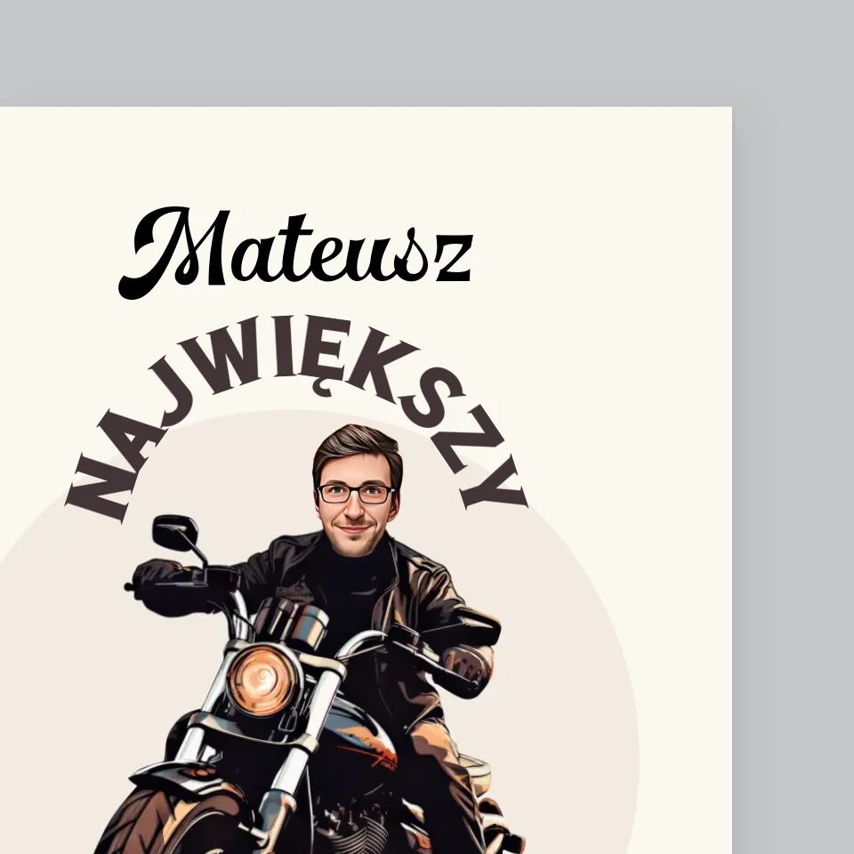 Twoja Postać: Fan Motocykli - Wydruk Obramowany - Image 3