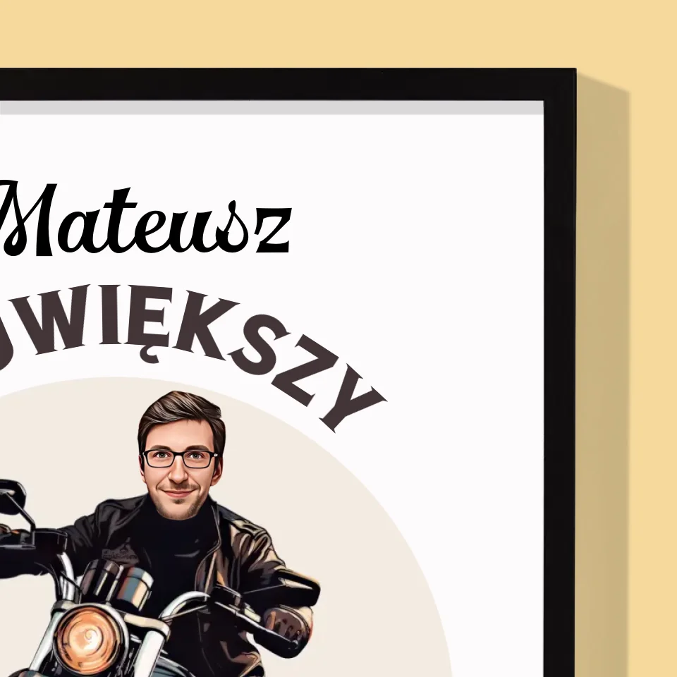 Twoja Postać: Fan Motocykli - Wydruk Obramowany - Image 6