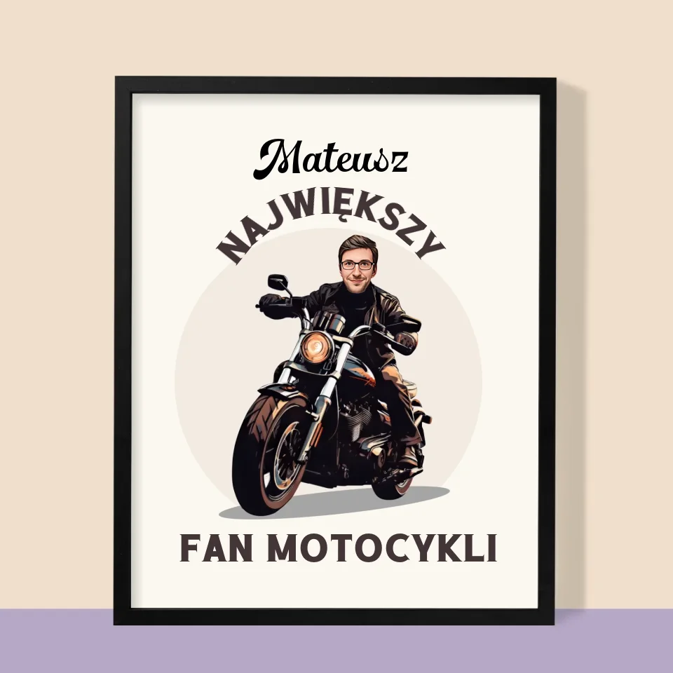 Twoja Postać: Fan Motocykli - Wydruk Obramowany - Image 9