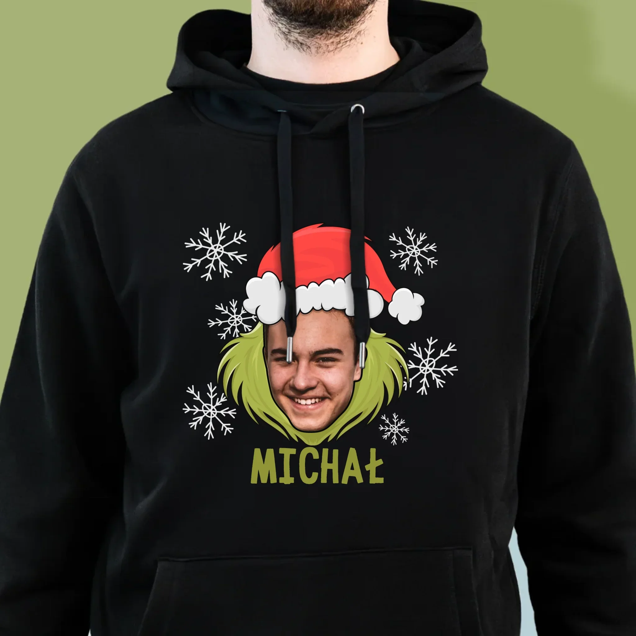 Twoja Postać: Grinch - Bluza Męska Z Kapturem - Image 2