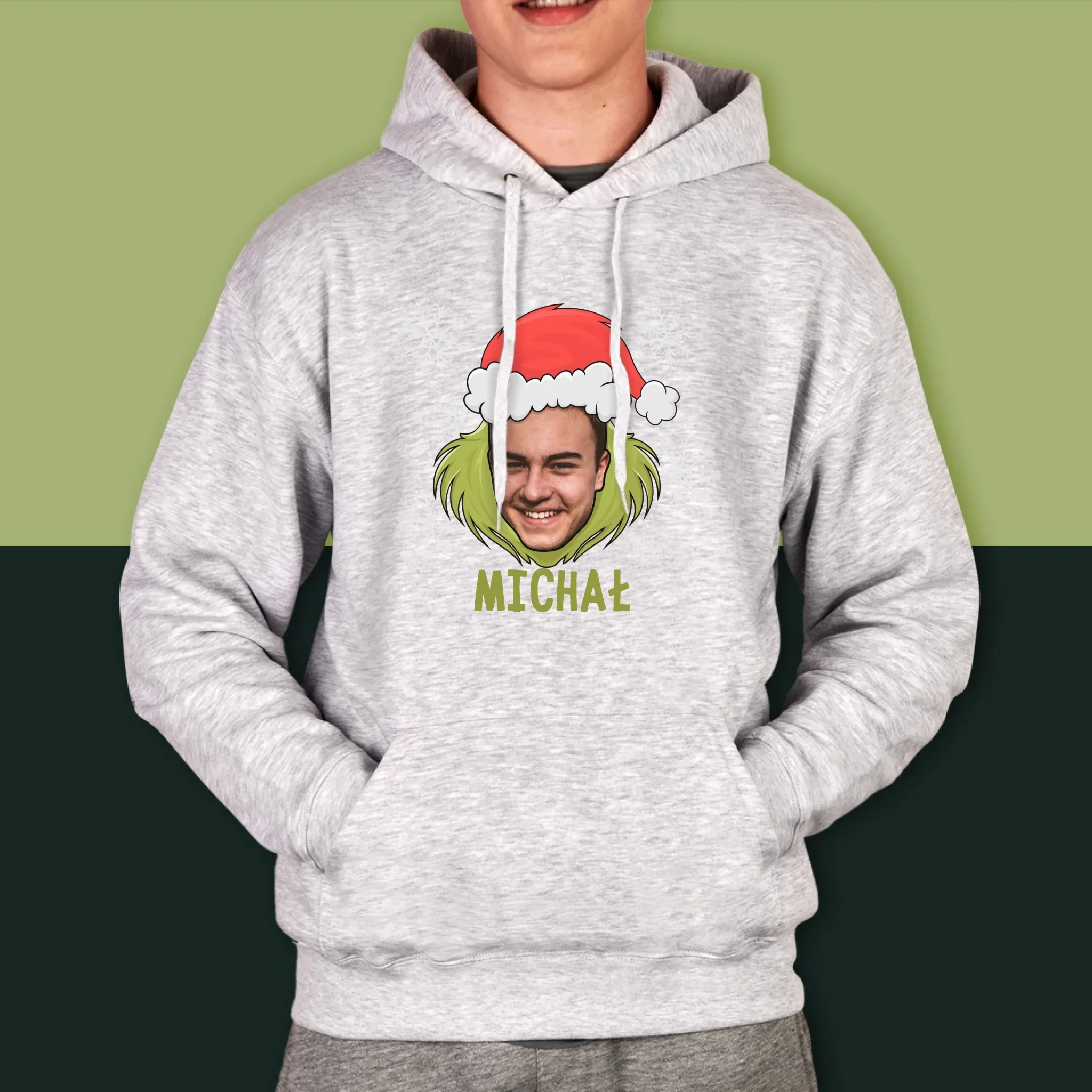 Twoja Postać: Grinch - Bluza Męska Z Kapturem - Image 5