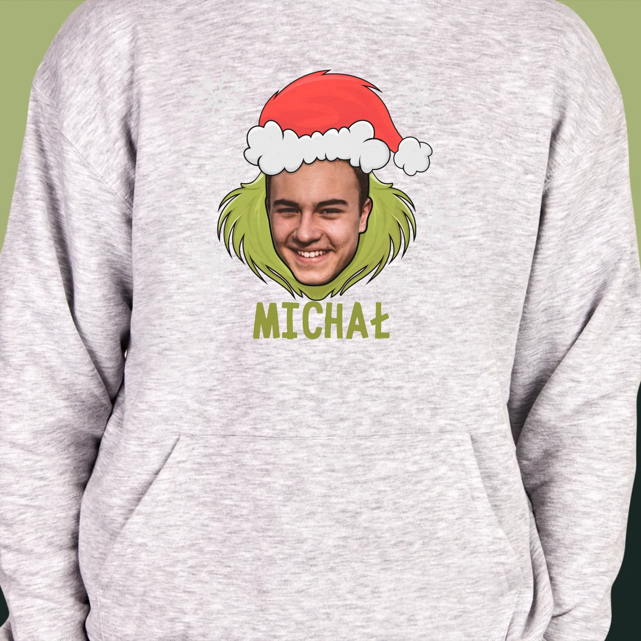 Twoja Postać: Grinch - Bluza Męska Z Kapturem - Image 6