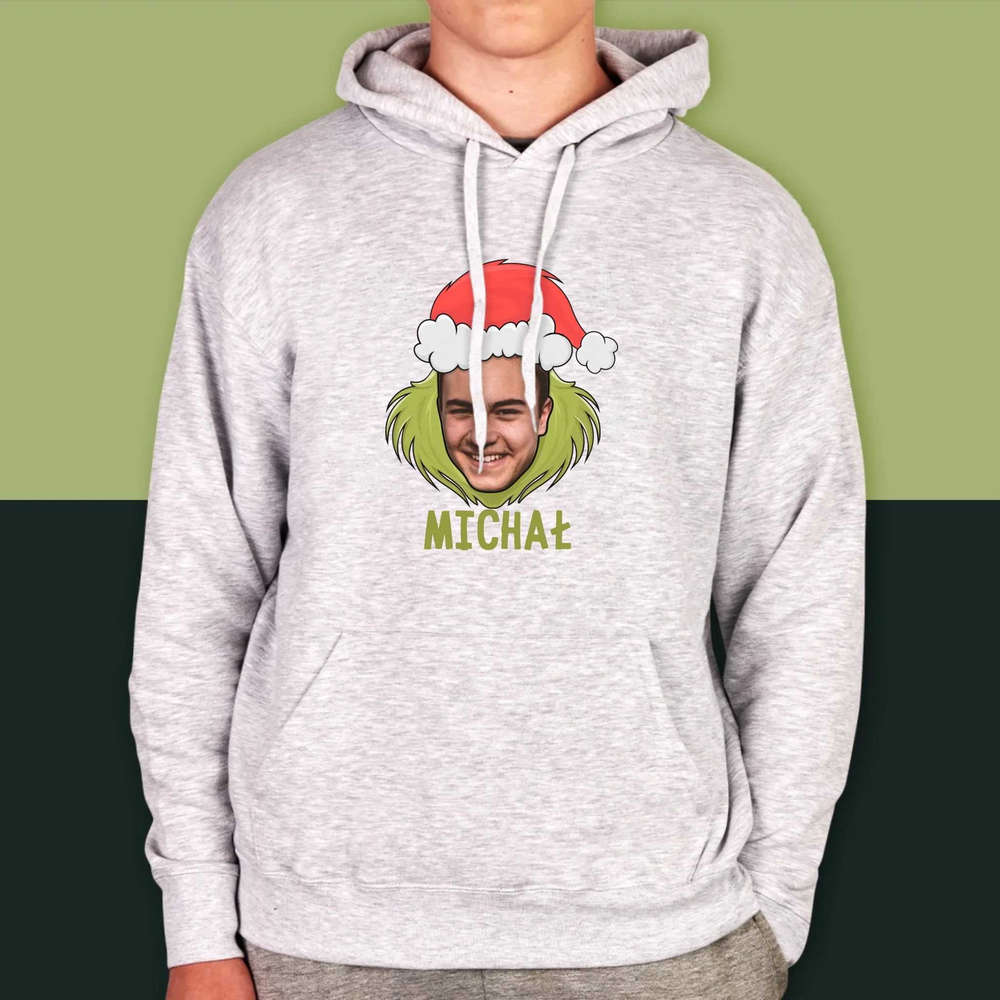 Twoja Postać: Grinch - Bluza Męska Z Kapturem - Image 8