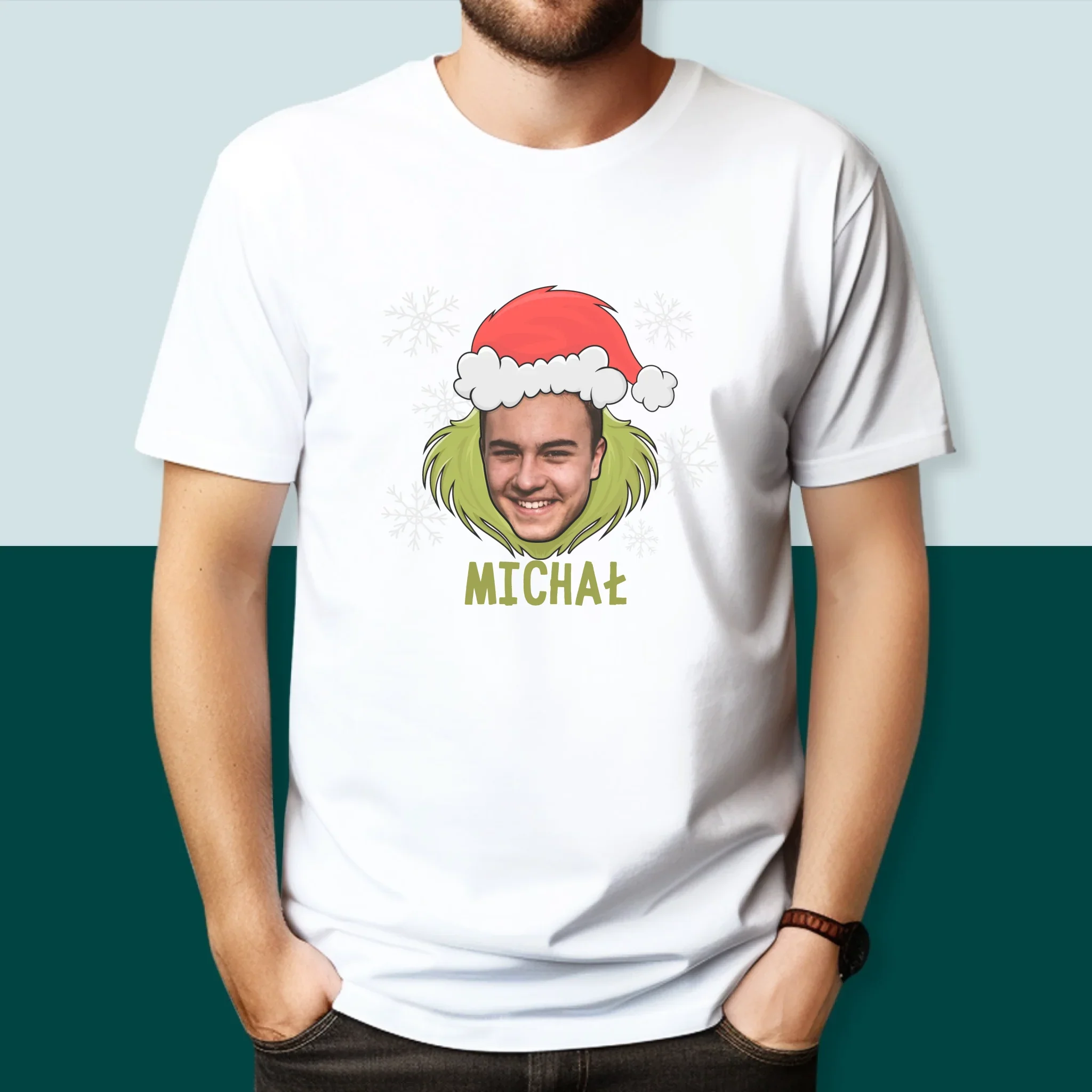 Twoja Postać: Grinch - Koszulka Męska z Nadrukiem
